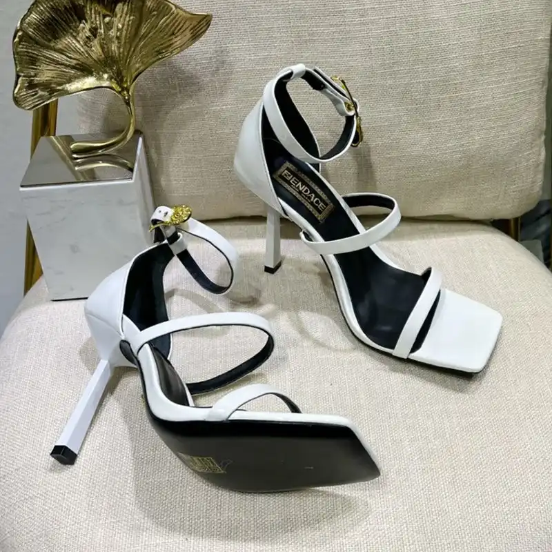 Affordable Fendi 110 Sandals with Fendace Embellished Women Patent Leather White 0125