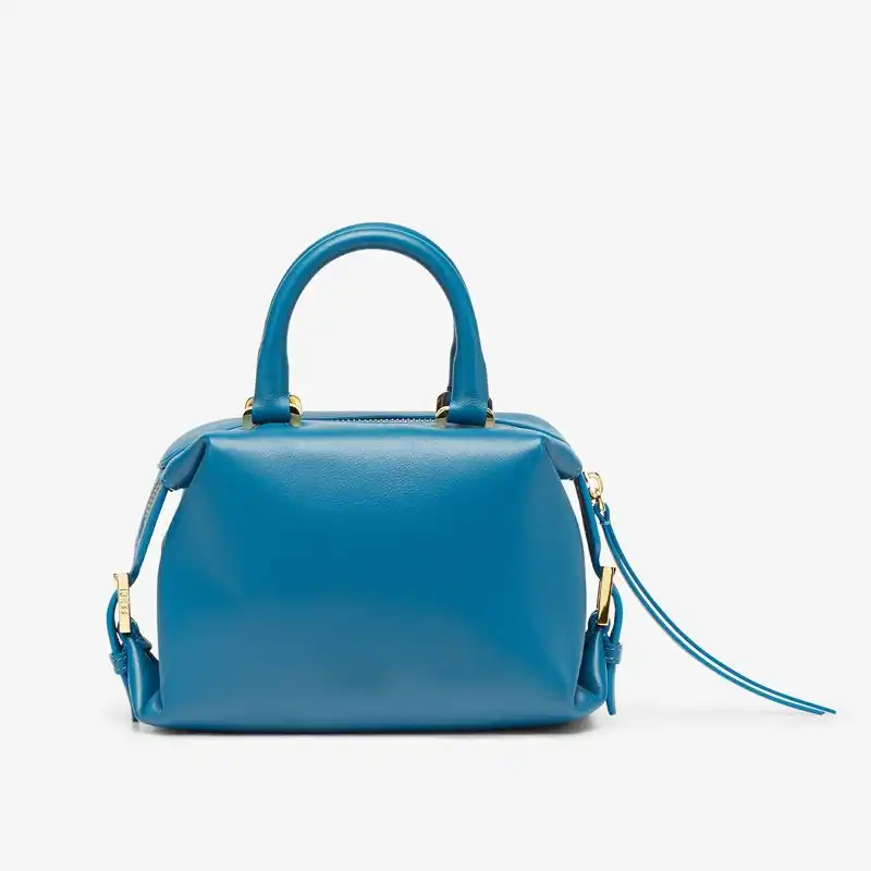 Cheap Fendi Mini FF Cube Bag In Nappa Leather Blue 0128