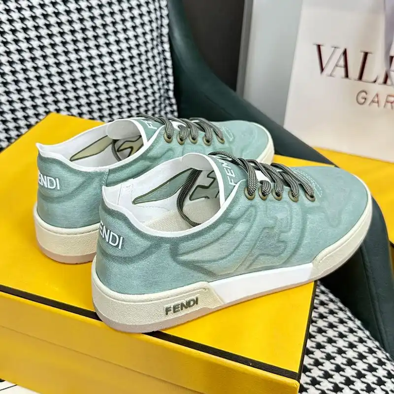 Affordable Fendi Match Sneakers Women Mesh Green 0204