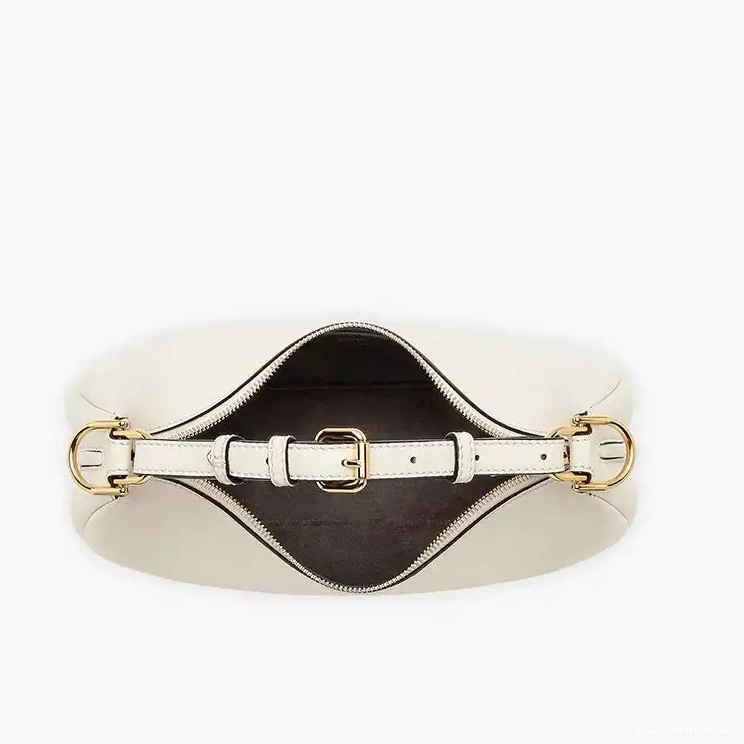 Cheap Calf Leather Bag Hobo White Small In Fendigraphy Fendi 0317