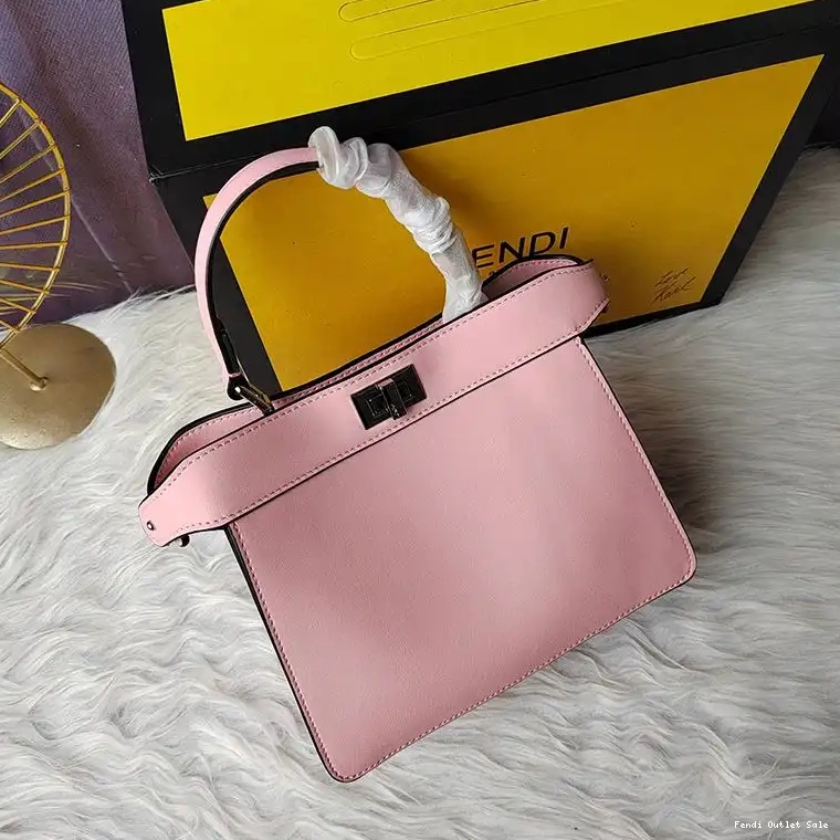 Affordable Fendi Pink ISeeU Peekaboo Petite Bag Leather Nappa In 0316