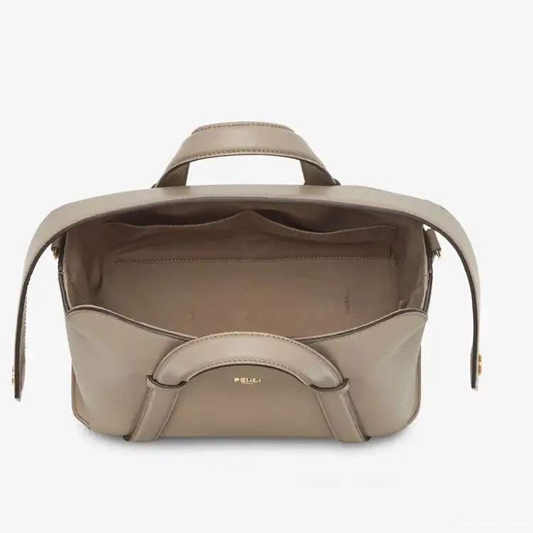 Cheap Bag Boston In 365 Grained Fendi Leather Medium Grey 0322