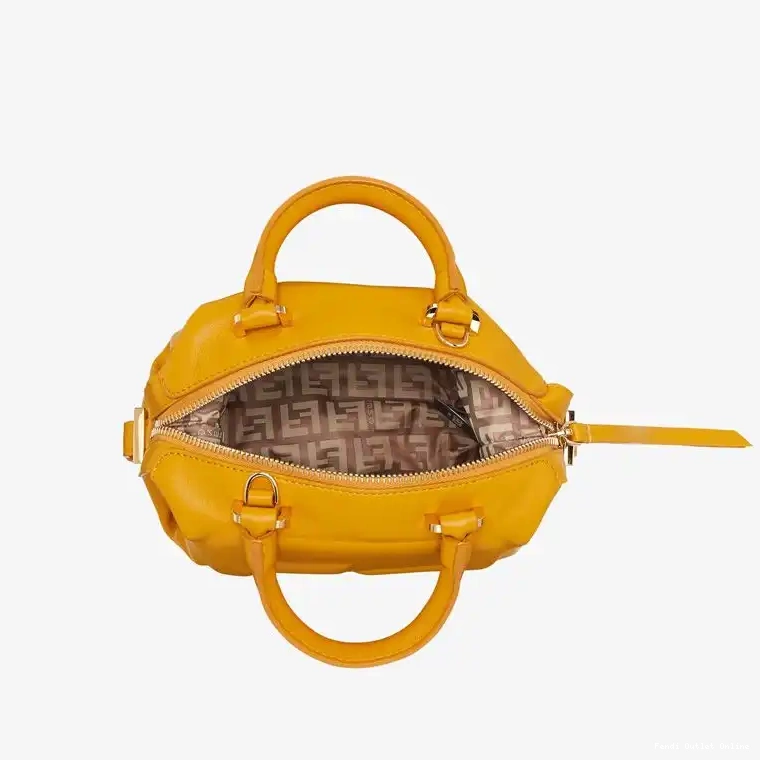 Cheap Bag FF Cube Mini Nappa Fendi In Leather Yellow 0313