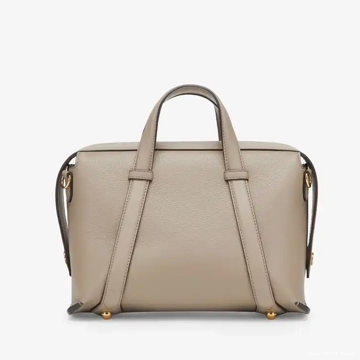 Cheap Bag Boston In 365 Grained Fendi Leather Medium Grey 0322