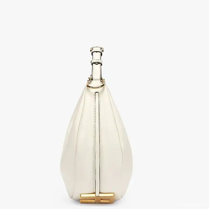 Cheap Calf Leather Bag Hobo White Small In Fendigraphy Fendi 0317