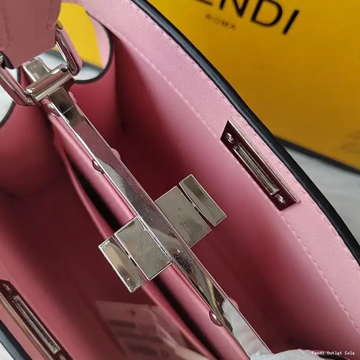 Affordable Fendi Pink ISeeU Peekaboo Petite Bag Leather Nappa In 0316