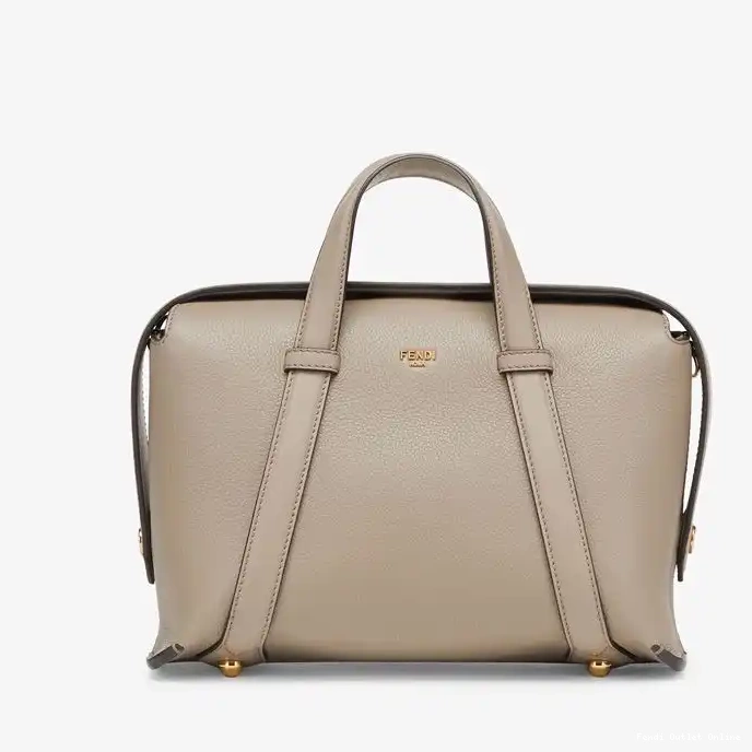 Bag Boston In 365 Grained Fendi Leather Medium Grey 0322