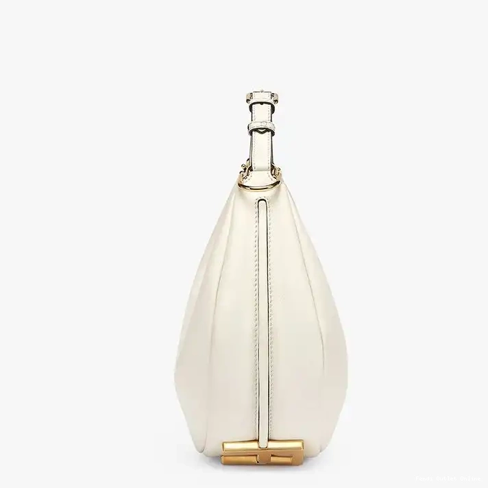 Affordable Calf Small Fendigraphy Bag Hobo In Leather Fendi White 0320
