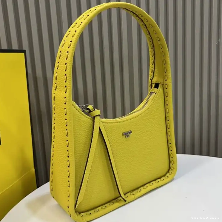 Affordable Bag Romano Yellow Fendi Cuoio Leather Fendessence In Mini 0313