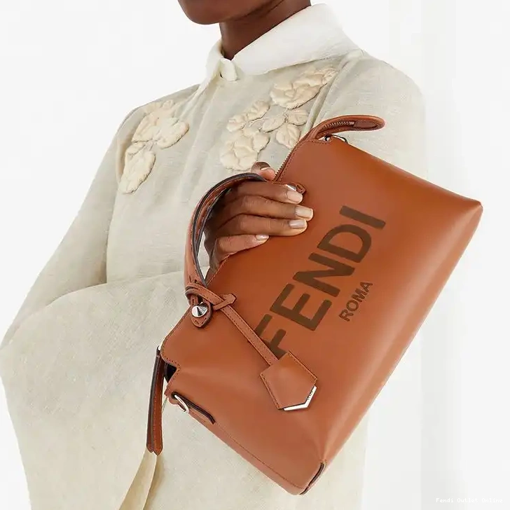 Affordable Way Calf Boston Leather ROMA In Bag Logo By Fendi The Brown Medium 0304