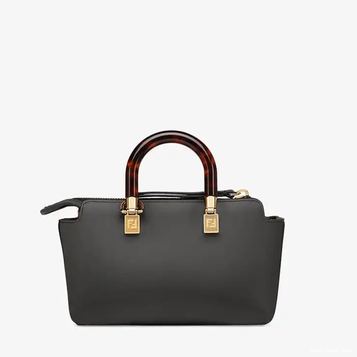 Cheap Logo In Fendi Mini Leather Black By The Way Bag Boston ROMA Calf 0312