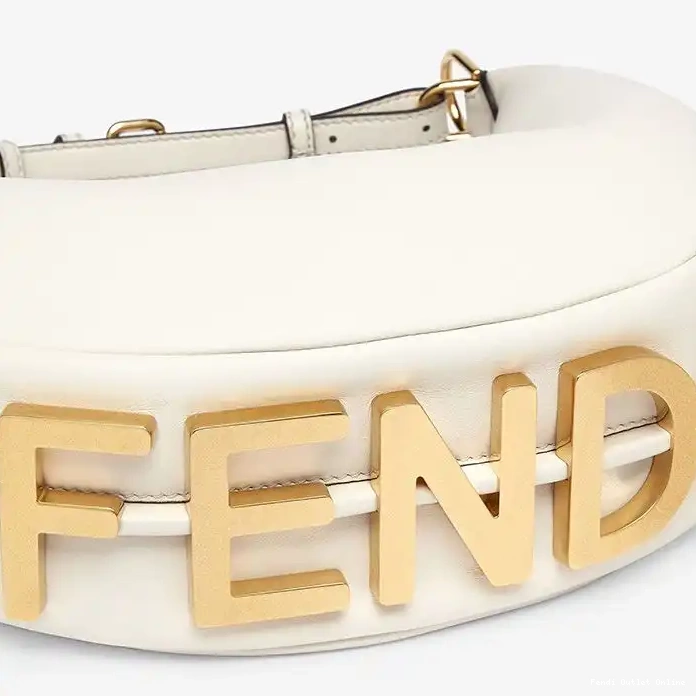 Affordable Calf Small Fendigraphy Bag Hobo In Leather Fendi White 0320