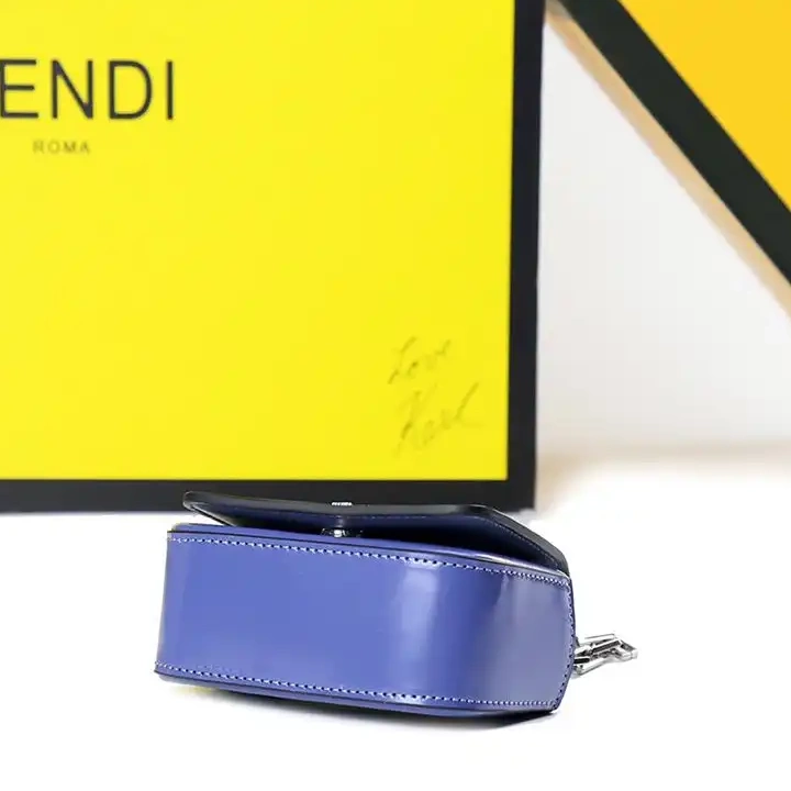 Cheap Bag In F Blue Fendi Calf Leather Nano 0312