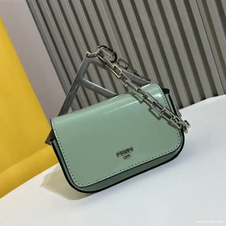 Cheap Bag In F Green Fendi Calf Leather Nano 0312