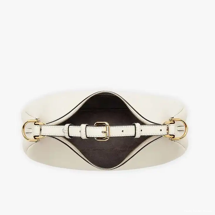 Affordable Calf Small Fendigraphy Bag Hobo In Leather Fendi White 0320