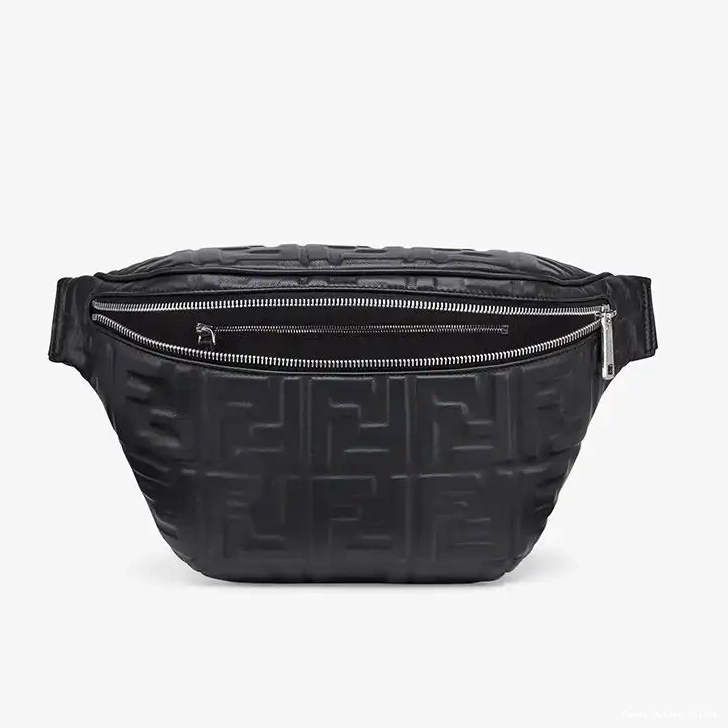 Affordable Fendi Leather In Black Belt Nappa Motif Bag FF 0304