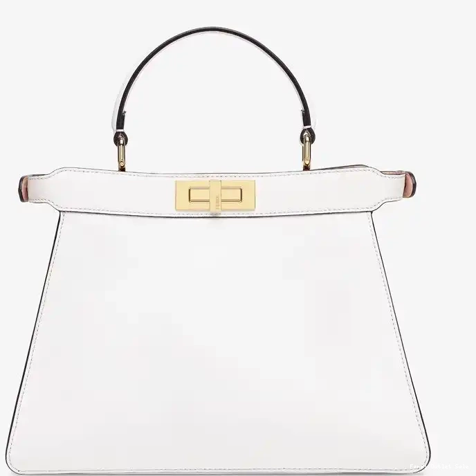 Cheap Bag Fendi In Nappa White ISeeU Peekaboo Laether Medium 0303