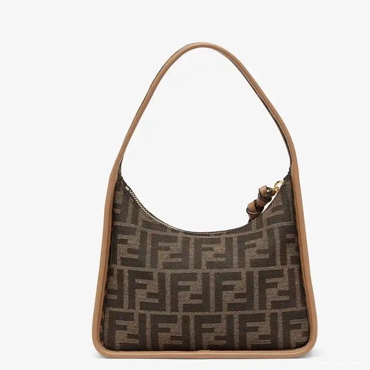 Cheap Fendessence Mini Bag FF Fabric Motif In Brown Fendi 0304