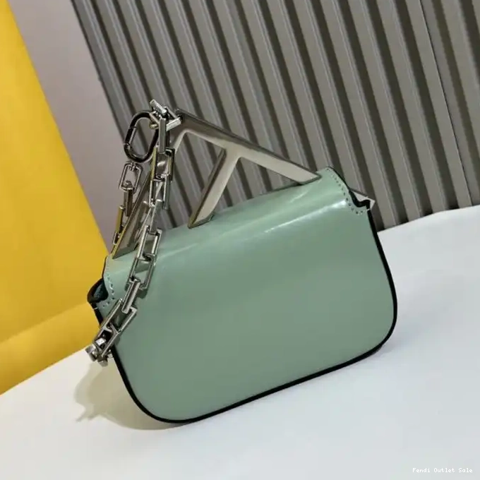 Cheap Bag In F Green Fendi Calf Leather Nano 0312